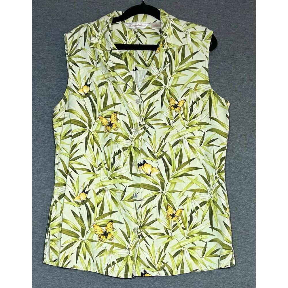 Tommy Bahama | Women's Silk Tropical Botanical Sleeveless Button Down | Small